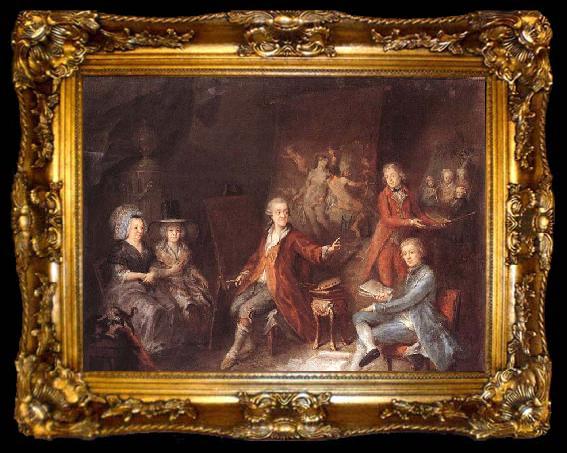 framed  Martin Johann Schmidt The Painter and his Family, ta009-2